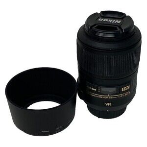Nikon AF-S Micro Nikkor 85mm f3.5 G ED DX VR Macro Lens Complete w/caps, hood
